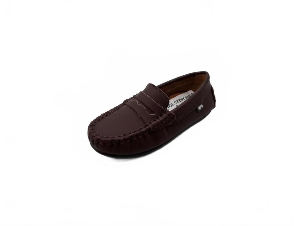 NEW 1936 women's elisa driving penny loafer moccasin in plum gum leather